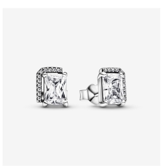 Pandora Rectangular Sparkling Halo Stud
Earrings - Picture 3 of 3